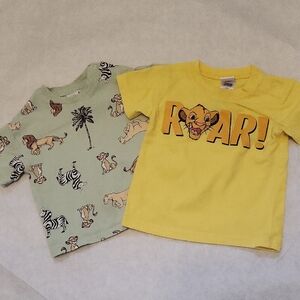 Set of two Disney Lion King/Simba  short sleeve tee shirts